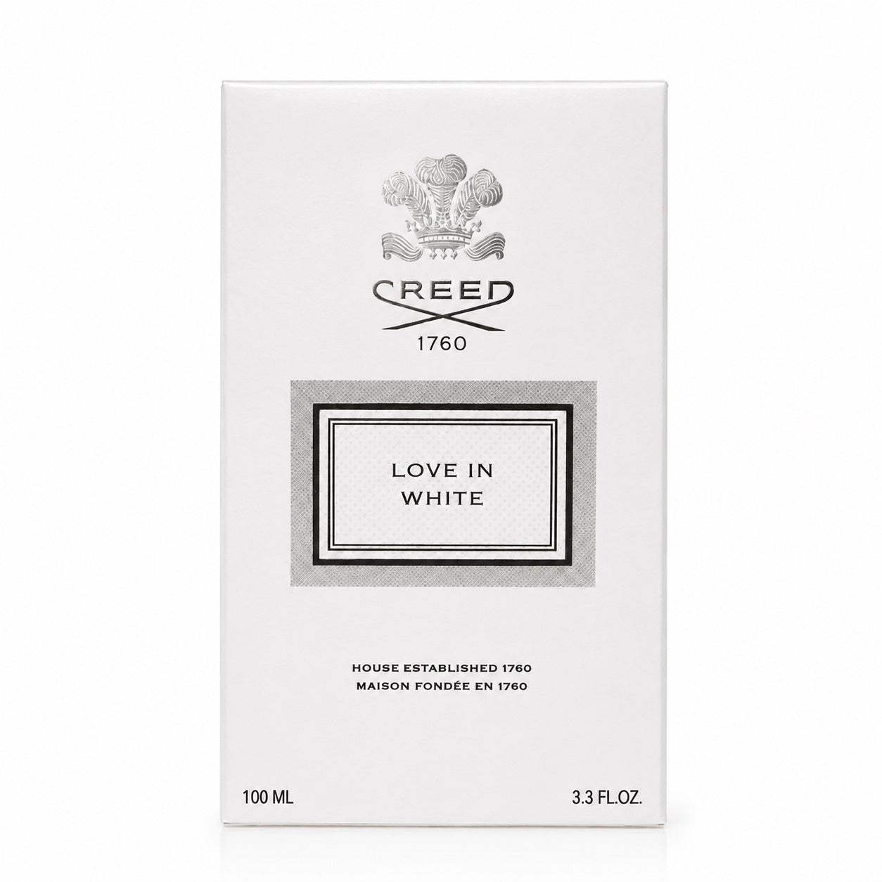 Creed Love in White Eau de Parfum 100ml box on white background