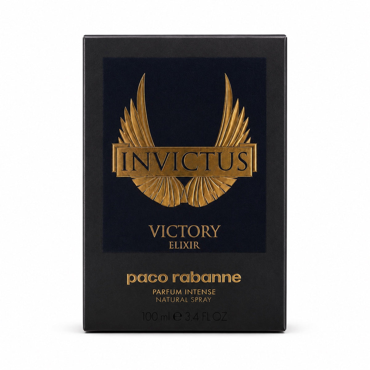 Paco Rabanne Invictus Victory Elixir Parfum Intense 100ml box on white background